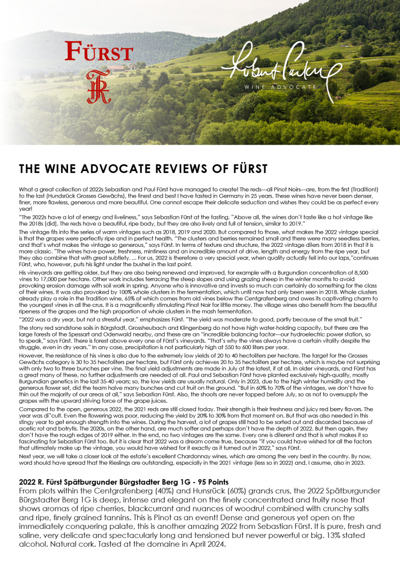 Download Fürst 2022 Vintage Reviews The Wine Advocate