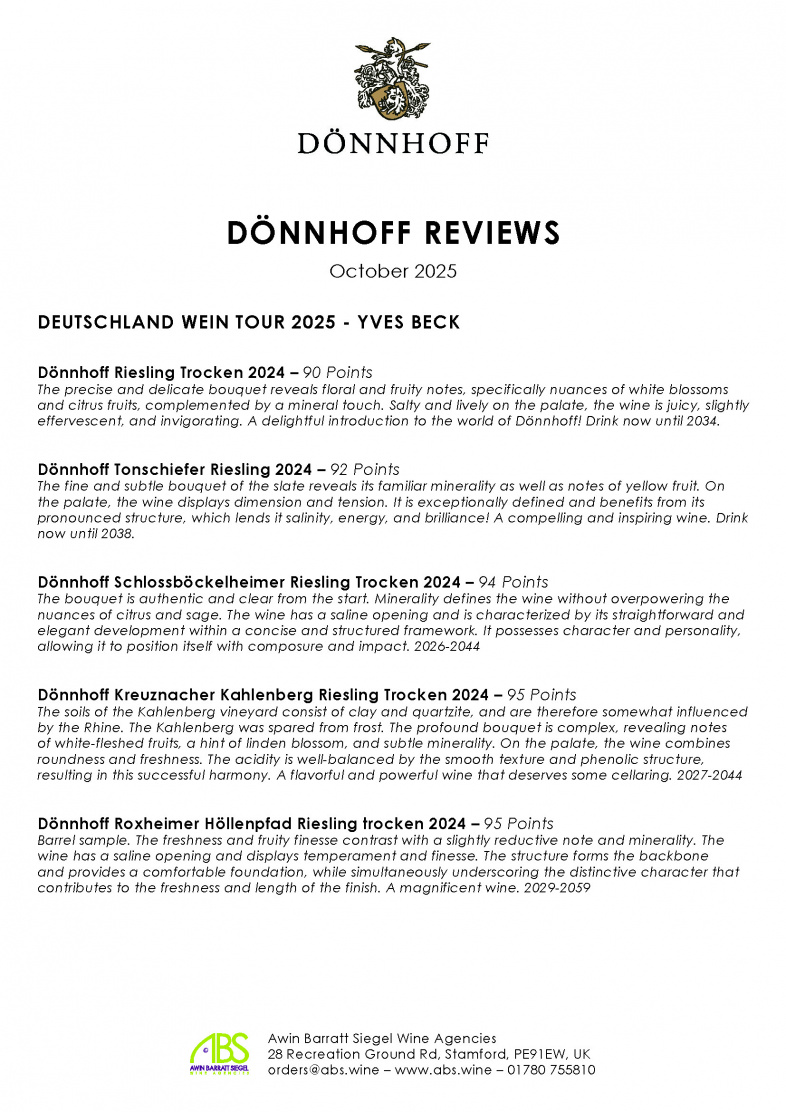 Download Dönnhoff - Yves Beck Reviews Oct 2025